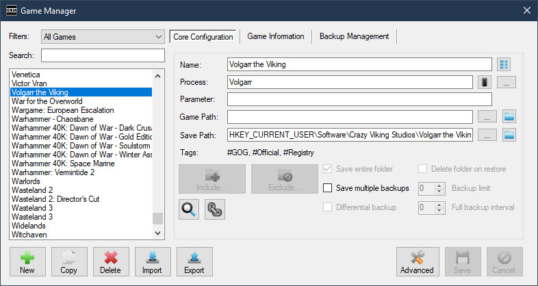 Registry Configuration