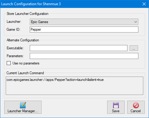 Launcher Configuration